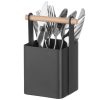 Organizatora galda grozs galda piederumiem ar koka rokturi 14x10.5x19 cm - Hendi 427064