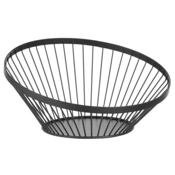 Melna stiepļu bļodas grozs Melni augļi ar matētu pārklājuma diametru 280 mm - Hendi 427088