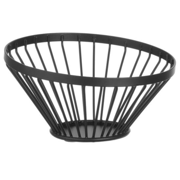 Melna augļu bļodas grozs ar matētu pārklājuma diametru 150 mm - Hendi 427095