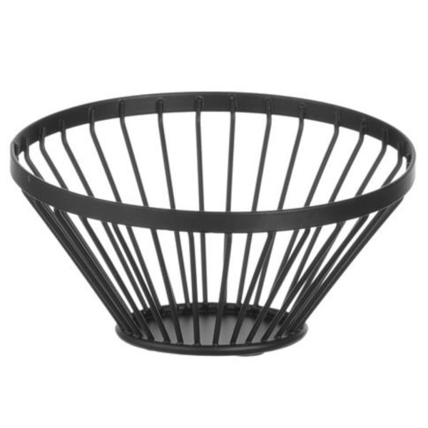 Melna augļu bļodas grozs ar matētu pārklājuma diametru 150 mm - Hendi 427095
