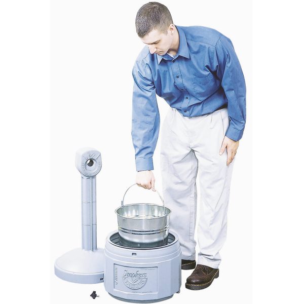 Ārējs pilsētas pelnu trauks uz stabilas bāzes 15L vidējais 42 cm augstums 98 cm melns