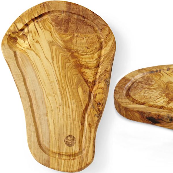 Olīvu koka pasniegšanas dēlis ar 300 x 210 x 18 mm gropi - Hendi 505199