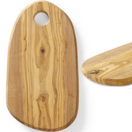 Olīvu koka pasniegšanas dēlis ar caurumu 250 x 165 x 18 mm - Hendi 505229