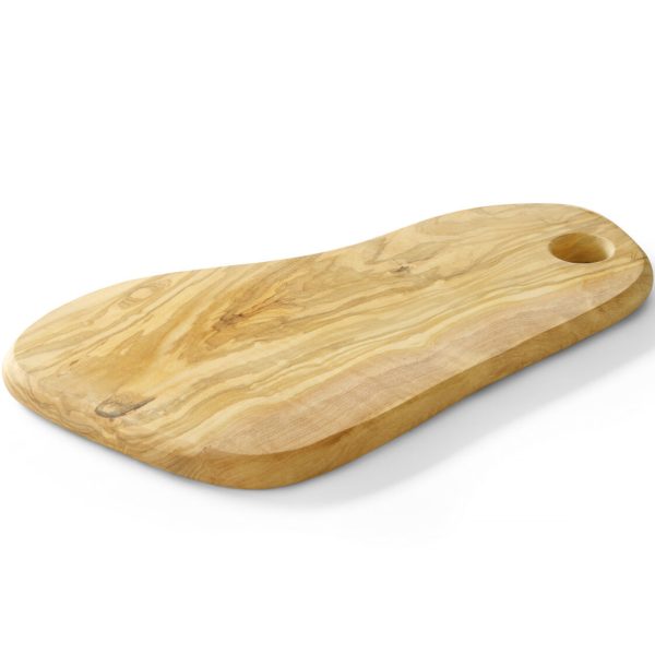 Olīvu koka pasniegšanas dēlis ar caurumu 350 x 210 x 18 mm - Hendi 505236