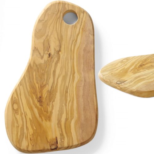 Olīvu koka pasniegšanas dēlis ar caurumu 350 x 210 x 18 mm - Hendi 505236