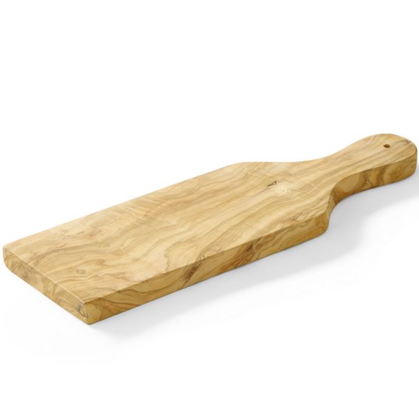 Olīvu koka pasniegšanas dēlis ar rokturi 350 x 120 x 18 mm - Hendi 505243