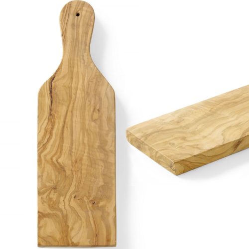 Olīvu koka pasniegšanas dēlis ar rokturi 350 x 120 x 18 mm - Hendi 505243