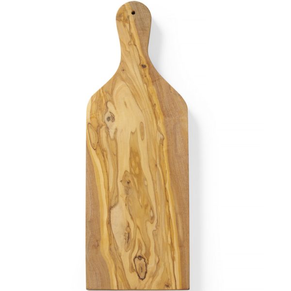 Olīvu koka pasniegšanas dēlis ar 400 x 140 x 18 mm rokturi - Hendi 505250