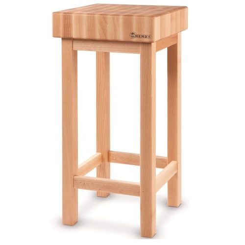 Koka miesnieka bloks 400x400x150mm ar pamatni - Hendi 505625