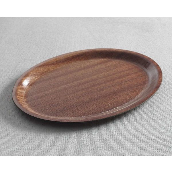 Non -slip koka viesmīles paplāte - Ovāls 20x26.5cm