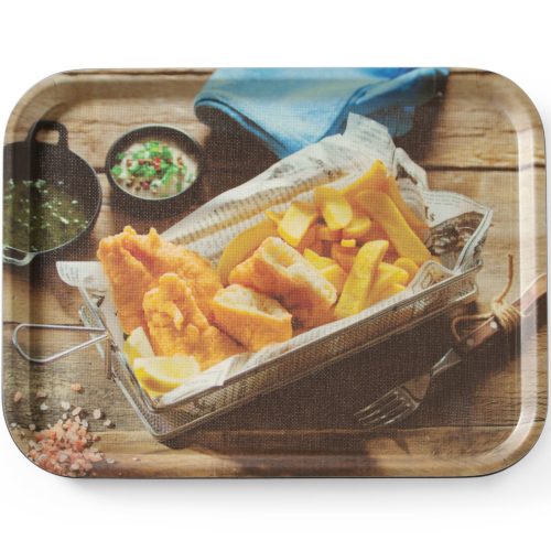Nonslip paplāte garšīgu zivju mikroshēmu pasniegšanai 330 x 430 mm - Hendi 508022