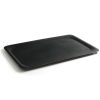 Anti -slip taisnstūra viesmīles paplāte 20x28cm - melns