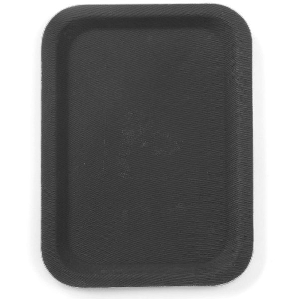 Anti -slip taisnstūra viesmīles paplāte 20x28cm - melns