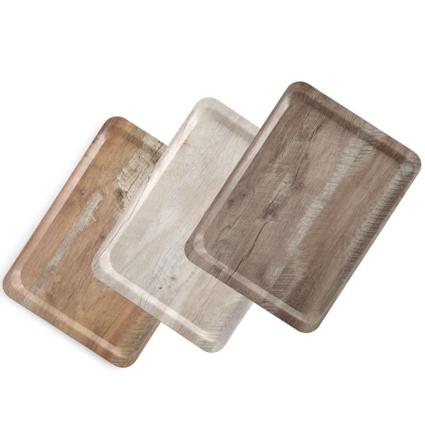 Pasniegšanas paplātes laminēta gaiša koksne 430 x 330 mm - Hendi 508862