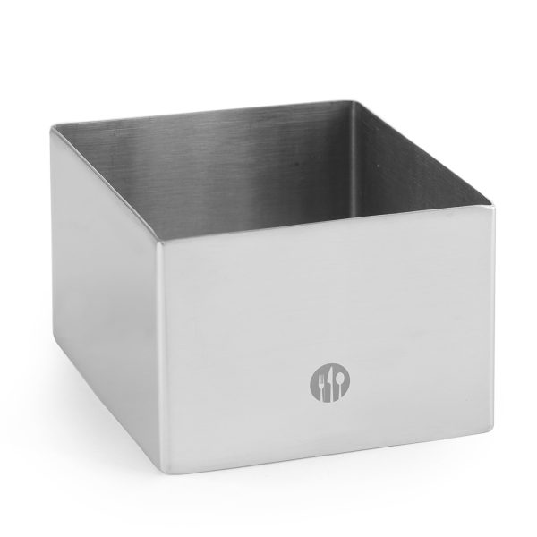 Kvadrātveida konditorejas forma kūkām 80x80x (h) 45 mm Hendi 512173