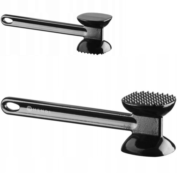 Divdimensiju alumīnija gaļas pestle 255 x 65 x 70 mm - melns
