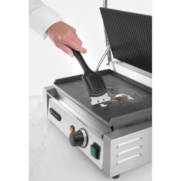 Suku tīrītājs ar skrāpi grilam BBQ tērauda saru 70x310x85 mm - Hendi 525548