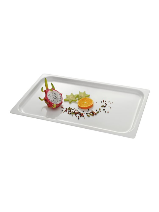 Trauku un ēdienu servēšanas paplāte 530x325mm GN 1/1 balta - Hendi 561607