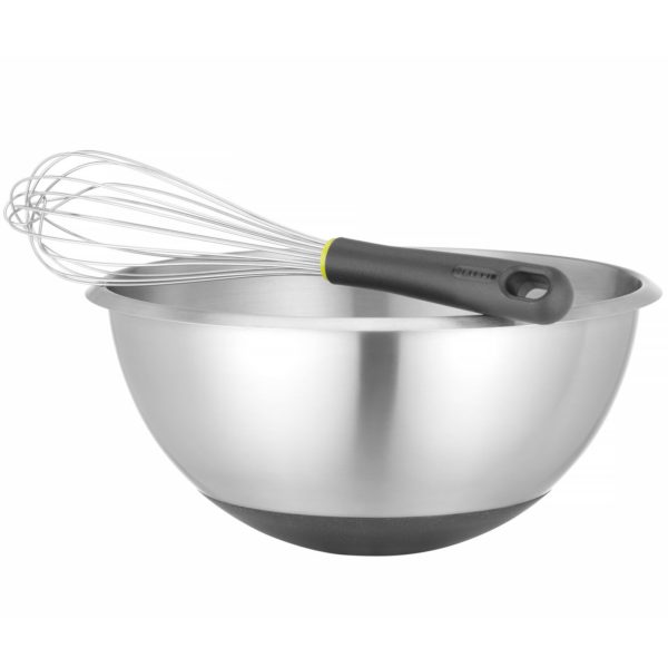 Tērauda virtuves bļoda ar silikona pamatni un mērinstrumentu 6 l. 330 x 155 mm