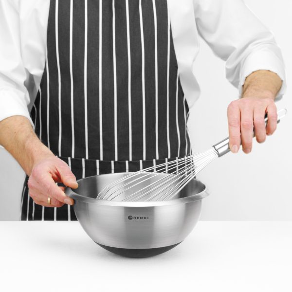 Tērauda virtuves bļoda ar silikona pamatni un mērinstrumentu 6 l. 330 x 155 mm