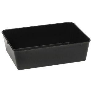 Gaļas un pārtikas paplātes konteiners ar melamīnu 290x160x60mm melnu - Hendi 568408