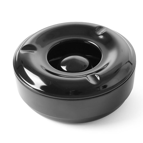 Pelnu trauks ar vāku ar melamīna melnu diametru 146mm - Hendi 569757