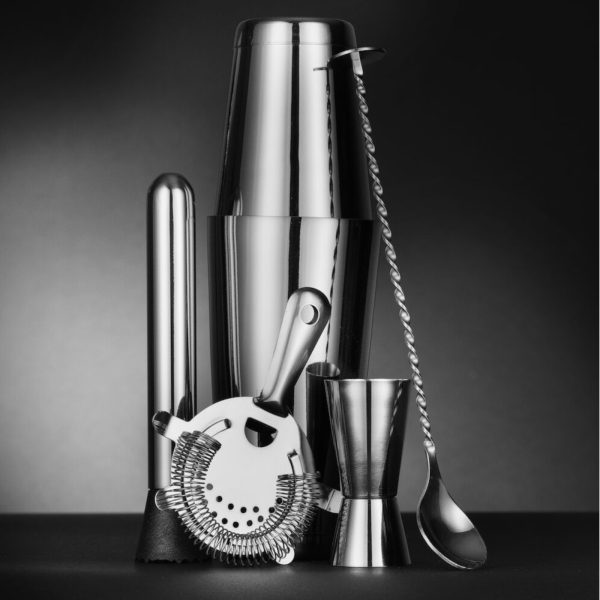 Bārmeņu komplekts Shaker Jigger Sitko Muddler Spoon - Sudraba