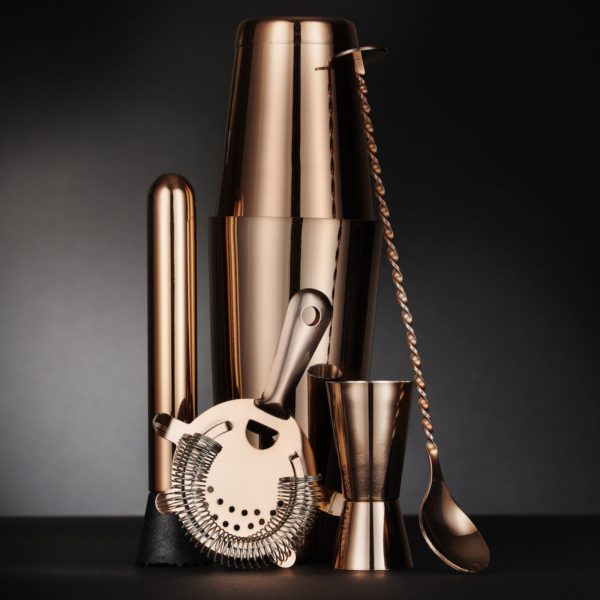 Bārmeņu komplekts Shaker Jigger Sitko Muddler Spoon - Copper