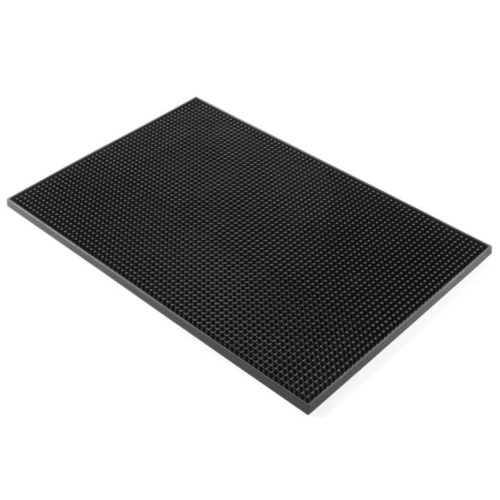 Taisnstūra gumijas bārmeņu paklājs brillēm ir pārklāts ar 300x150x (H) 10mm Hendi 597989