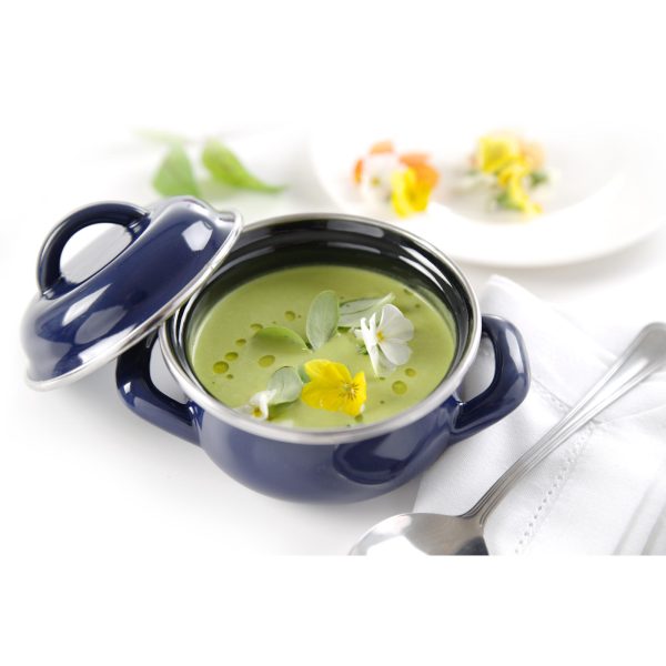 Zupas un mērces katls ar vāku, zils, 0,5 l - Hendi 625804