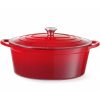 Emaljēts dzelzs katls 6,88 L Red - Hendi 626825