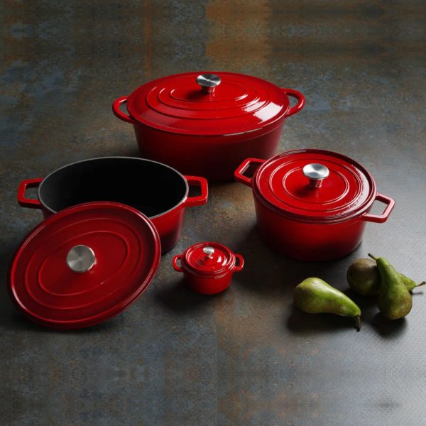 Emitētais dzelzs katls 3,7 L Red - Hendi 626832