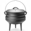 Zemes katls medību katls virs ugunskura sautējumu zupām 245 x 280 mm 6 l
