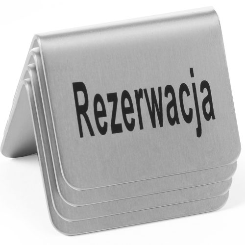 Informācijas plāksnes rezervēšanas hroma tērauda komplekts 4 gab. - Hendi 663714