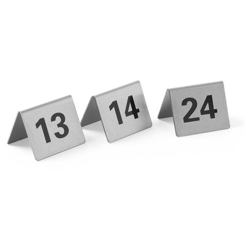 Informācijas plāksnes tabulas numurs 13-24 Nerūsējošā tērauda komplekts 12 gab. - Hendi 663851