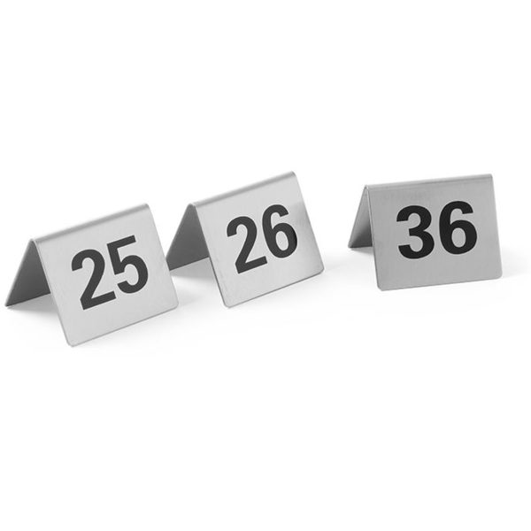 Informācijas plāksnes tabulas numurs 25-36 Nerūsējošā tērauda komplekts 12 gab. - Hendi 663868