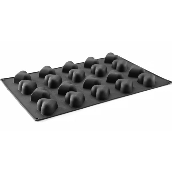 Silikona forma pralines cepšanai putām 570 x 375 mm - sirdis