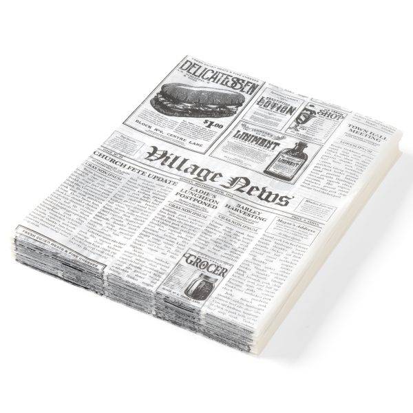 Pergamenta papīrs siltu uzkodu drukāšanai laikrakstam 250x350mm 500pcs Hendi 678107