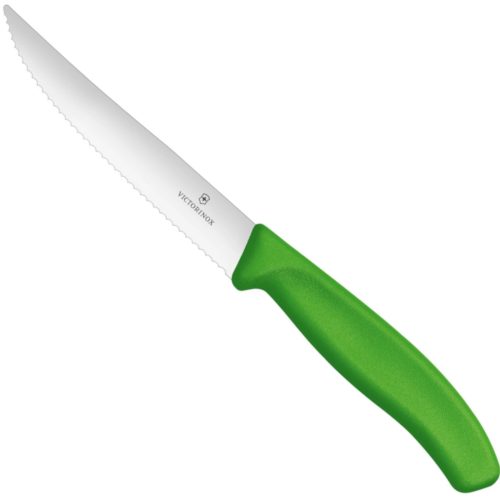 Picu pielīmēts nazis ar zobu ar asu galu 120/232 mm - zaļa