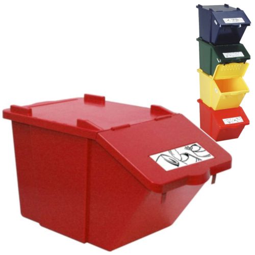 BUNK atkritumu šķirošanas konteiners - sarkans 45L