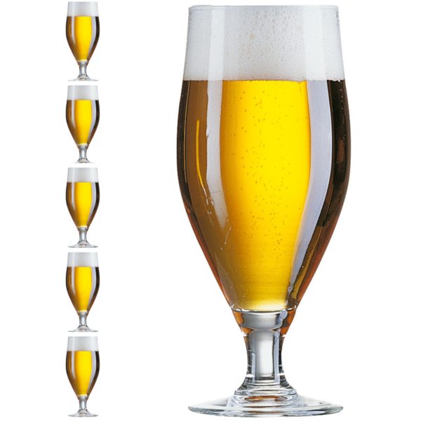 Alus ūdens stikls uz Arcoroc Pokal Cervoise 500 ml kāju komplekts 6 gab. - Hendi 7131