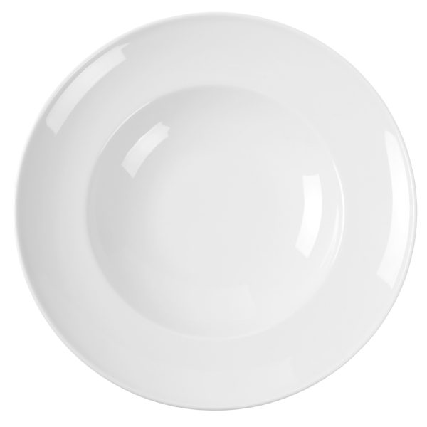Plāksne makaronu spageti optima balta porcelāna diametrā 260mm - Hendi 770948