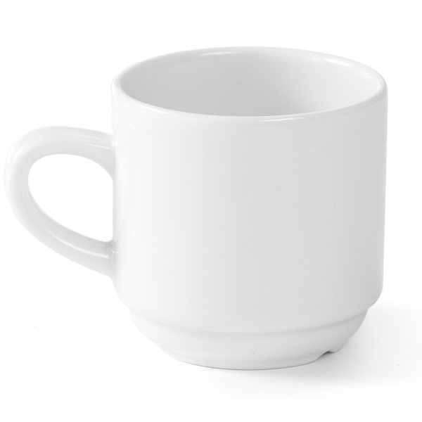 Kafijas tases un viesnīcas tējas optima balts porcelāns 230ml komplekts 12 gab. - Hendi 770962