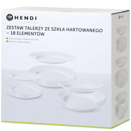 Rūdītu stikla plāksņu komplekts 18 el. - Hendi 795224