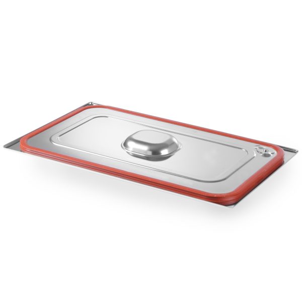 GN PROFI līnijas konteinera vāks ar silikona blīvi GN1/2 265x325mm nerūsējošā tērauda - Hendi 802625