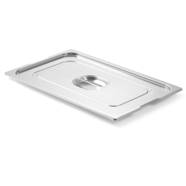 GN PROFI līnijas konteinera vāks ar griezumu GN1/1 530x325mm rokturi nerūsējošā tērauda - Hendi 804209