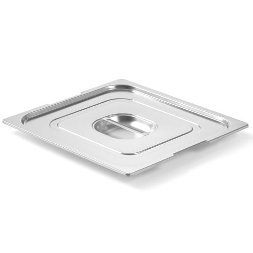 GN PROFI līnijas konteinera vāks ar griezumu GN2/3 354x325mm rokturi nerūsējošā tērauda - Hendi 804216