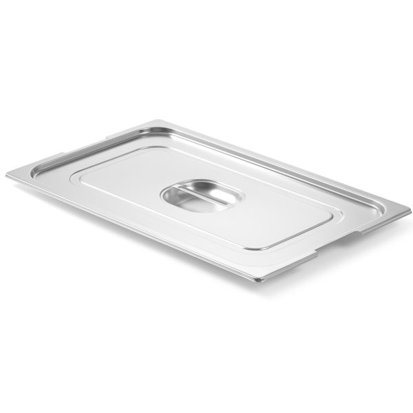 GN PROFI līnijas konteinera vāks ar griezumu GN1/2 265x325mm rokturi nerūsējošā tērauda - Hendi 804223