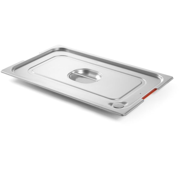 GN PROFI līnijas vāks ar silikona blīvi un izgriezts GN2/3 354x325mm STAL - Hendi 804315 rokturi