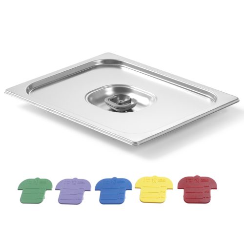 GN konteinera vāks ar krāsainu HACCP GN2/4 530X162MM HACCP CLIPS Nerūsējošais tērauds - Hendi 805275